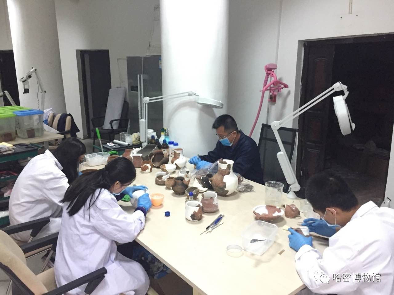 哈密市博物馆2017年陶器保护修复项目 第二阶段工作启动